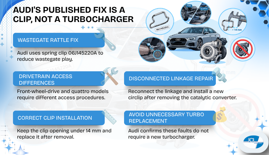 Audi's Published Fix Is a Clip, Not a Turbocharger