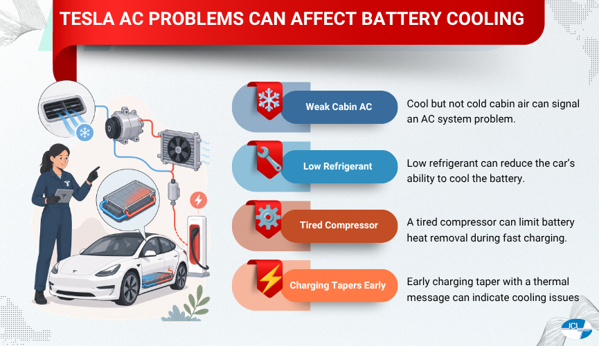 Tesla AC Problems Can Affect Battery Cooling
